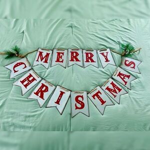 Hobby Lobby Rustic Tin Merry Christmas Banner 4 ft | Cottage Holiday